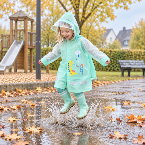 Pfützenflitzer – Kinder-Regenponcho